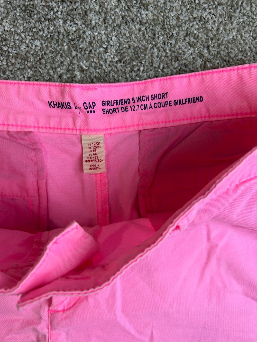 GAP Women's Bright Pink Chino Shorts - Picture 2 of 4